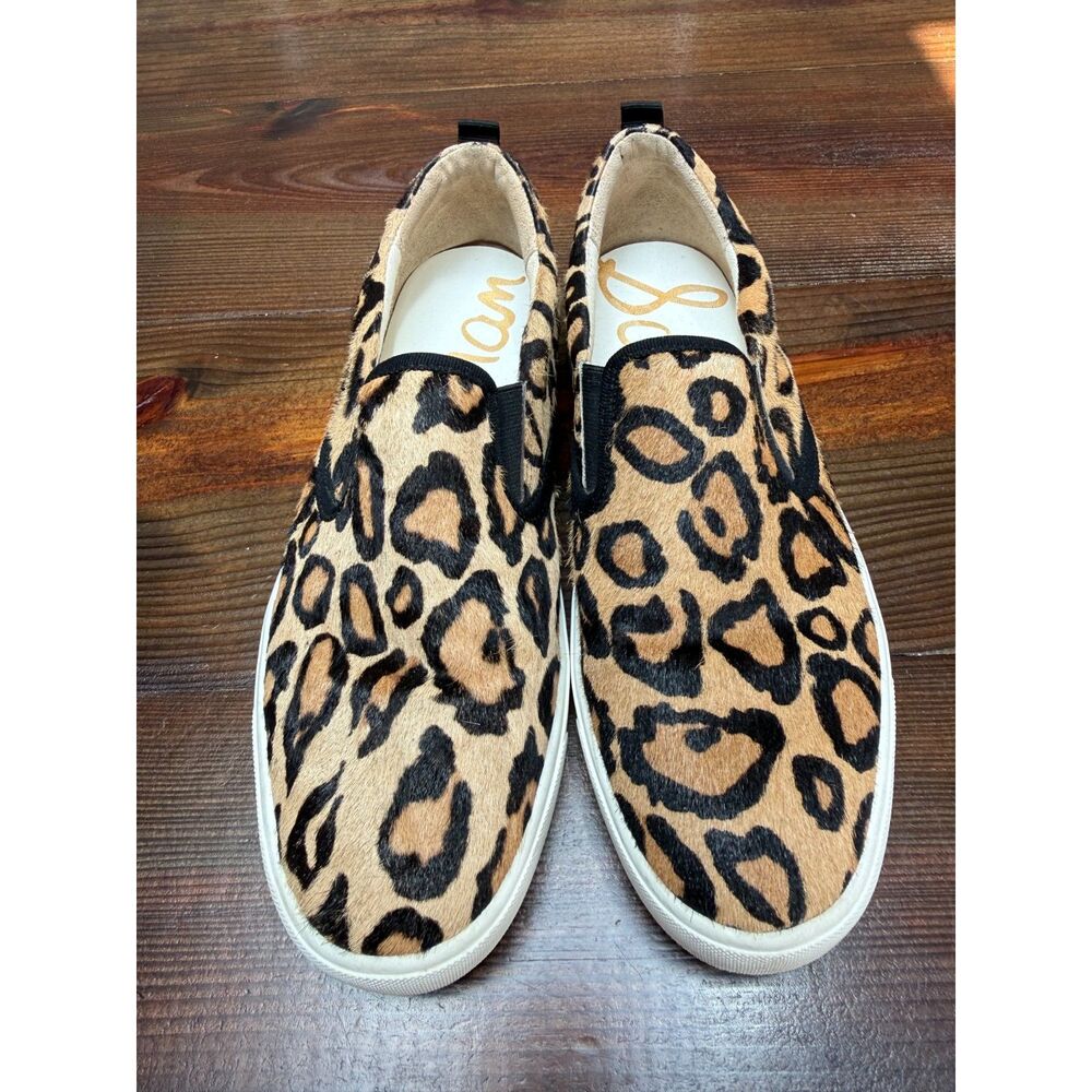 Sam Edelman Becker Leopard Print Slip On Sneaker Size 7.5